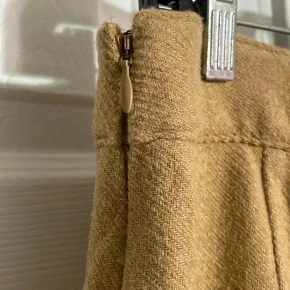 Talbots wool blend tan fringe skirt - Picture 6 of 11